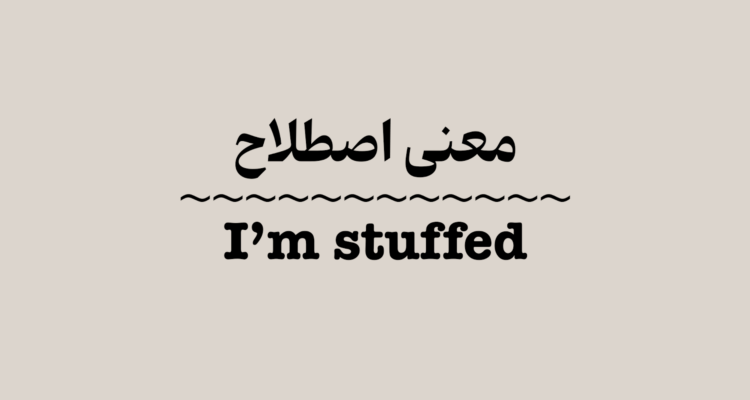 معنی اصطلاح I’m Stuffed + ویدیو