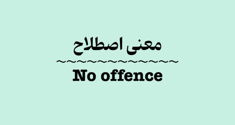 معنی و کاربرد اصطلاح No Offence