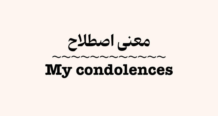 معنی اصطلاح My Condolences به زبان ساده + ویدیو