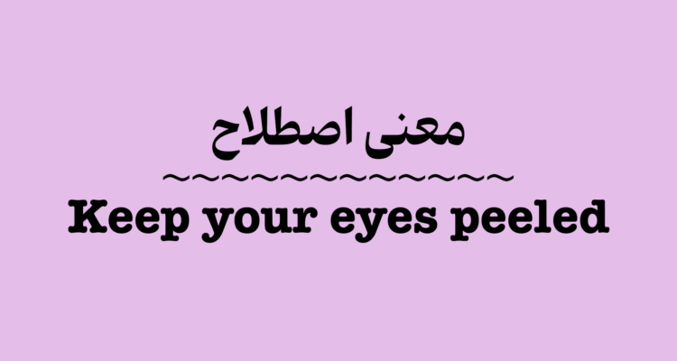 معنی و کاربرد اصطلاح Keep Your Eyes Peeled