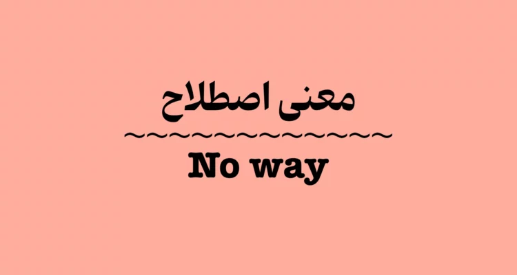 معنی و کاربرد اصطلاح No Way