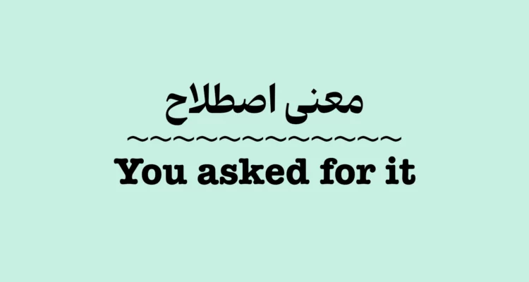 “You Asked for It” در مکالمات انگلیسی چه معنایی دارد؟ کاربرد این اصطلاح را با مثال یاد بگیرید.