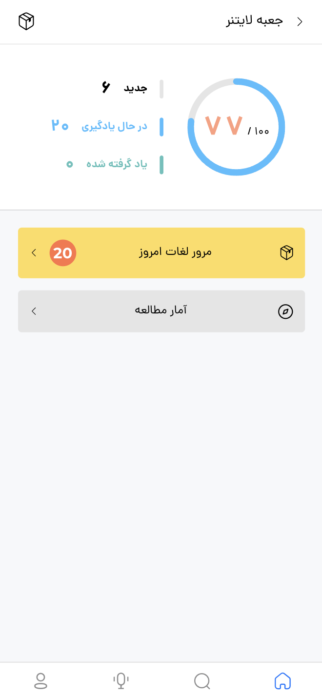 نمودار کلی پیشرفت لغات